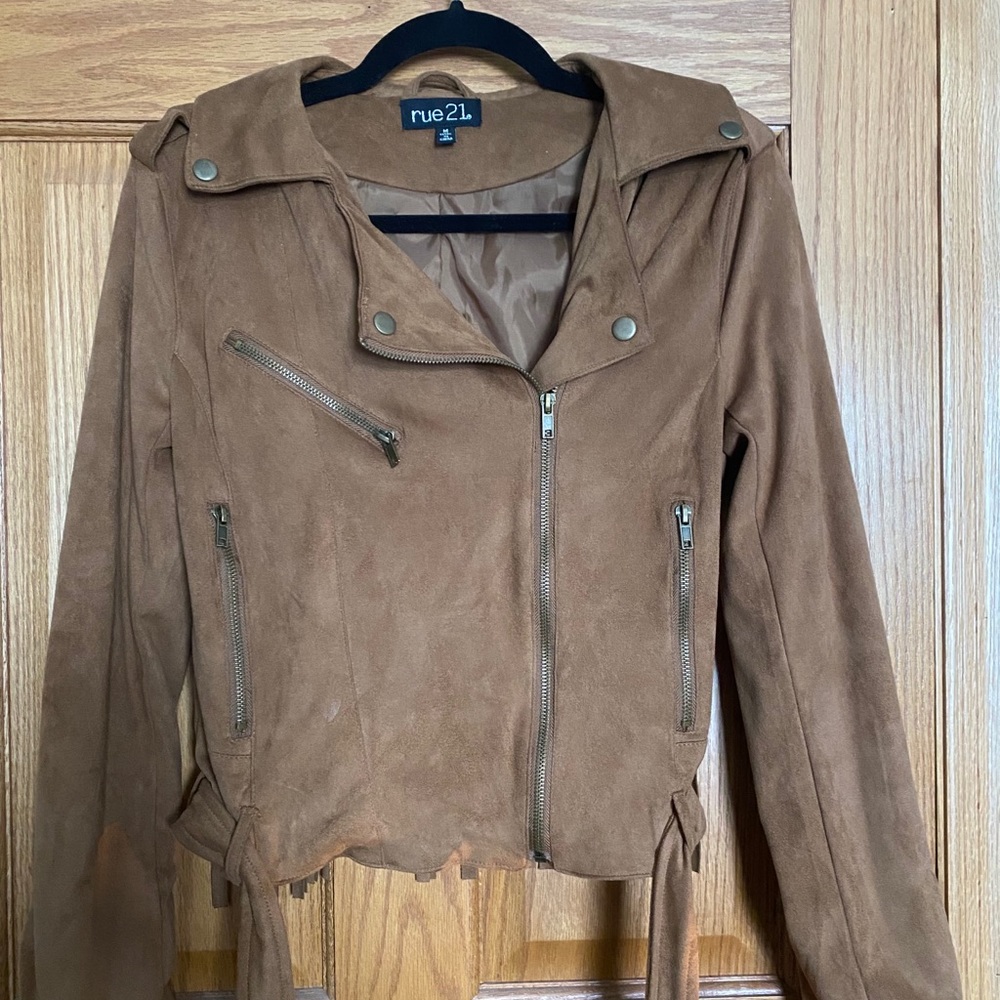 Faux suede jacket